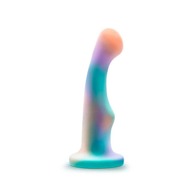 Blue, purple and orange gradient silicone dildo for G-spot or P-spot stimulation Nudie Co