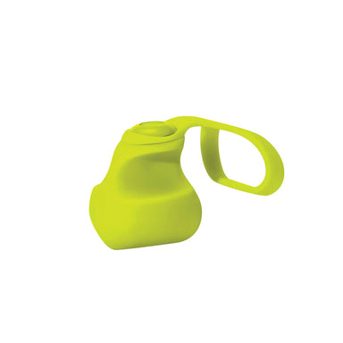 Bright green finger vibrator by Dame Products for clitoral stimulation Nudie Co