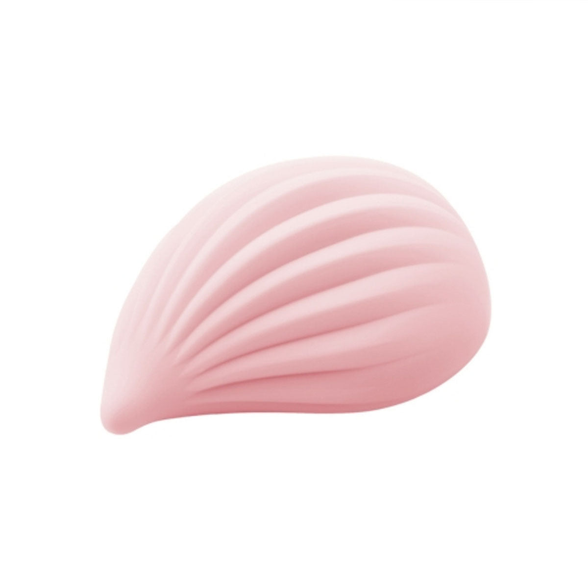 Pink Kushi waterdrop-shaped ribbed clitoral vibrator by Tenga Iroha+ Nudie Co