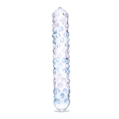 9 inches glass dildo with bumpy texture on the surface Nudie Co