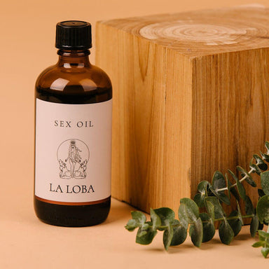 Bottle of La Loba all-natural and vegan lubricant for sexual wellness Nudie Co