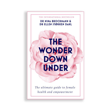 White book cover with pink rose illustration and navy blue text Nudie Co