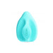 Turquoise silky-smooth silicone finger vibrator with a handle for easy grip Nudie Co