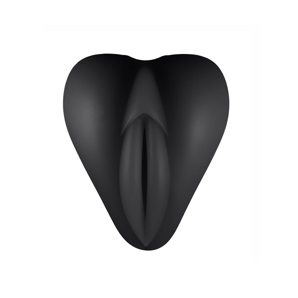 Black silicone base for dildo shaped like a vulva for grinding and stroking Nudie Co