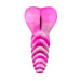Pink silicone dildo base stimulating cushion with ribbed shaft Nudie Co