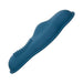 Profile view of Blue silicone grinding pad with two buttons and small bumps for extra sensations Nudie Co