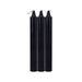 Pack of three black candles for wax BSDM play Nudie Co