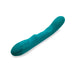 Side view of an emerald silicone vibrator Nudie Co