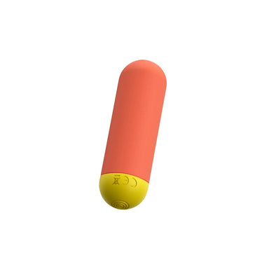 Mini orange and yellow silicone bullet vibrator Nudie Co