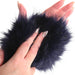 Black furry glove with golden metal spikes for sensory play Nudie Co