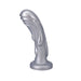 Silver silicone dildo with melted dripping texture Nudie Co