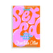 Orange book cover with pink bubbly retro font Nudie Co