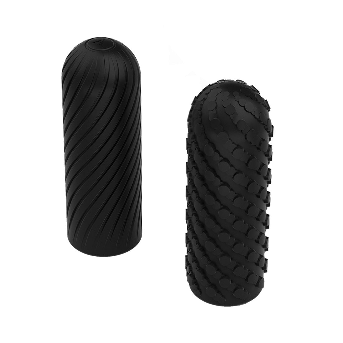 Reversible black masturbation sleev with ridges  Nudie Co