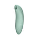 Mint green curved air stimulation vibrator for clitoris with view of mouth opening  Nudie Co