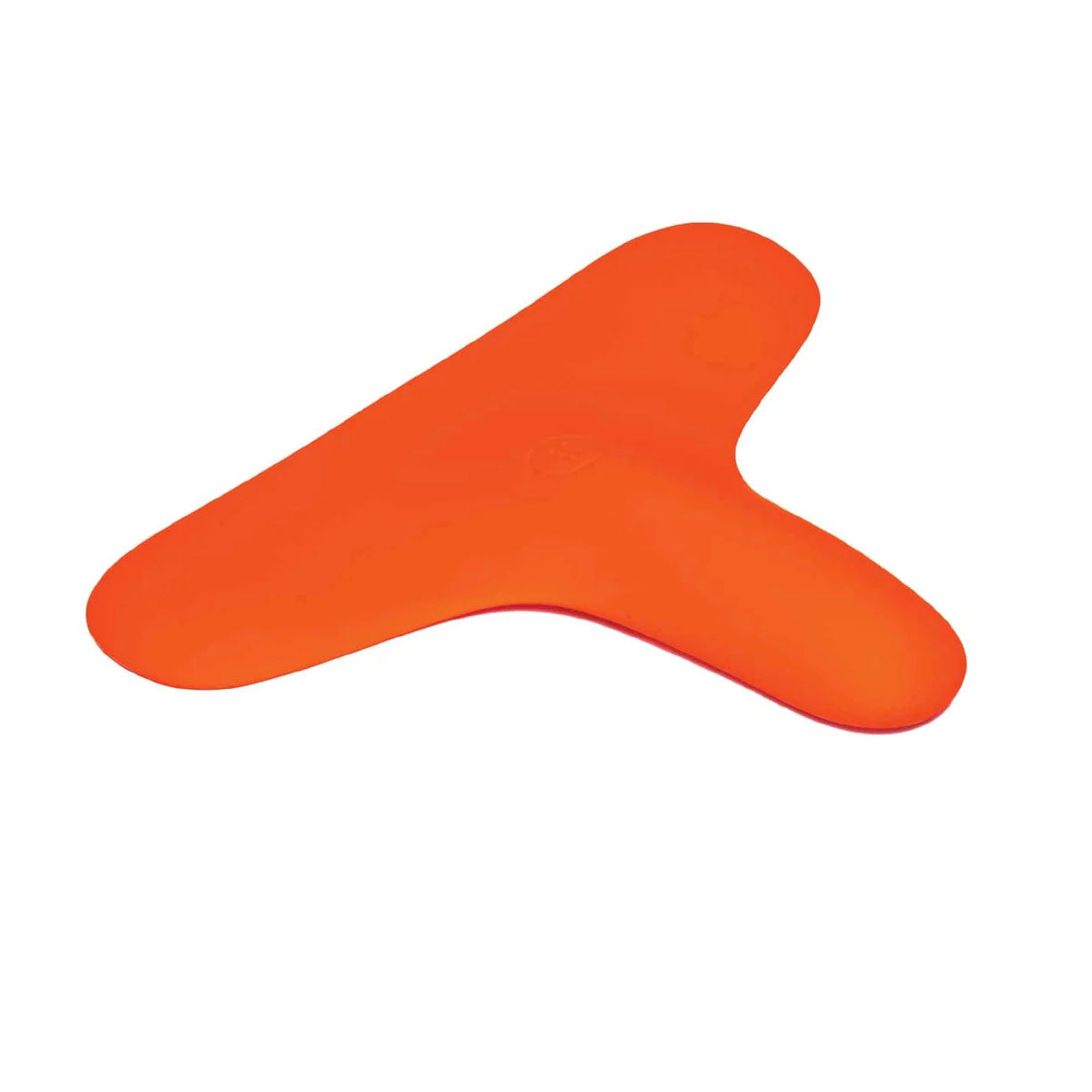 Orange flexible t-shaped silicone vibrator for all genders Nudie Co