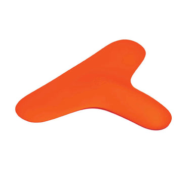 Orange flexible t-shaped silicone vibrator for all genders Nudie Co