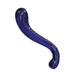 Blue curved glass dildo with irregular surface for g-spot stimulation Nudie Co
