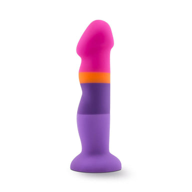 Large-size colourful silicone dildo with stripes Nudie Co