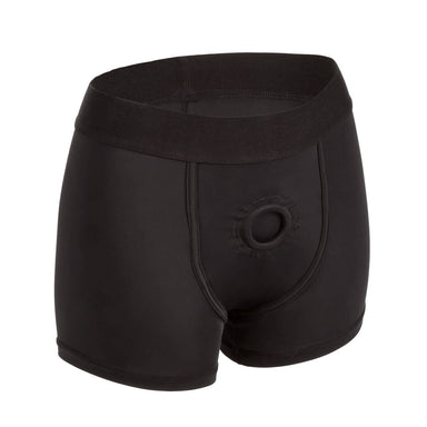 Black cotton boxer briefs with stretchy o-ring to use as a harness Nudie Co