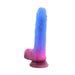 Ombre blue and pink silicone dildo with suction cup Nudie Co
