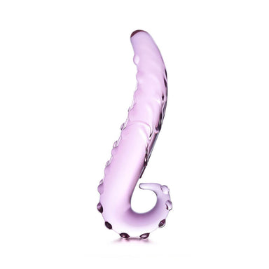 Pink tongue-looking glass dildo Nudie Co
