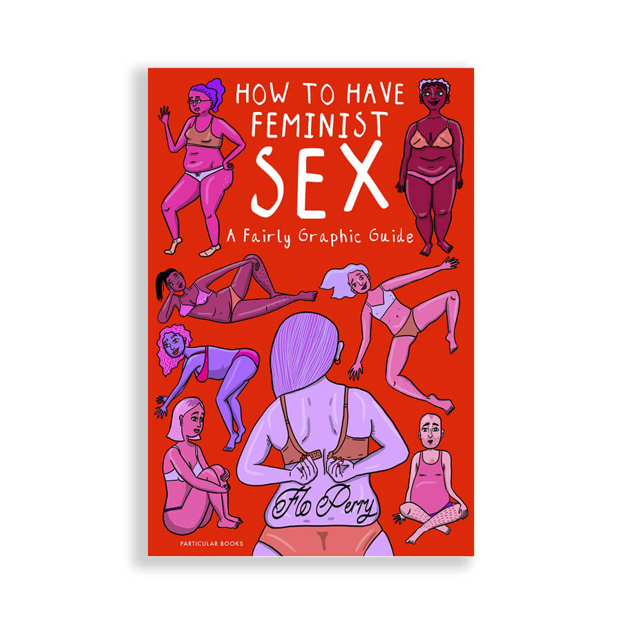 Book for sex positivity and woman empowerment with a red cover and multiple illustrations of women in underwear Nudie Co