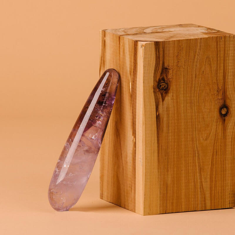 La Loba purple crystal dildo made out of amethyst Nudie Co