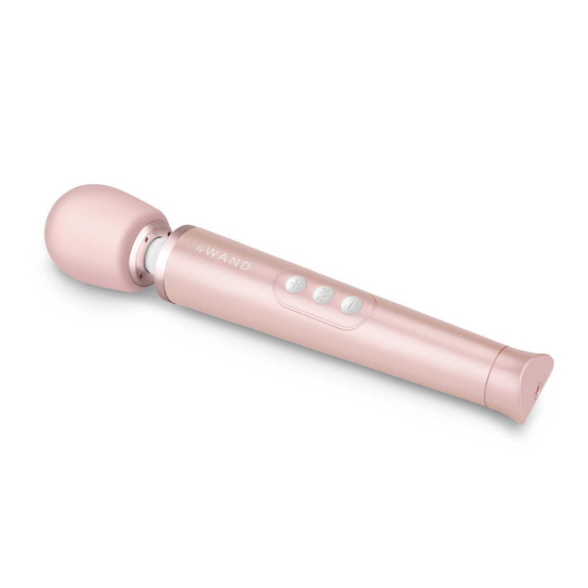 Rose gold Le Wand cordless rechargeable massager with soft silicone head Nudie Co