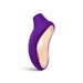 Purple clitoral massager with golden plate on back of handle Nudie Co