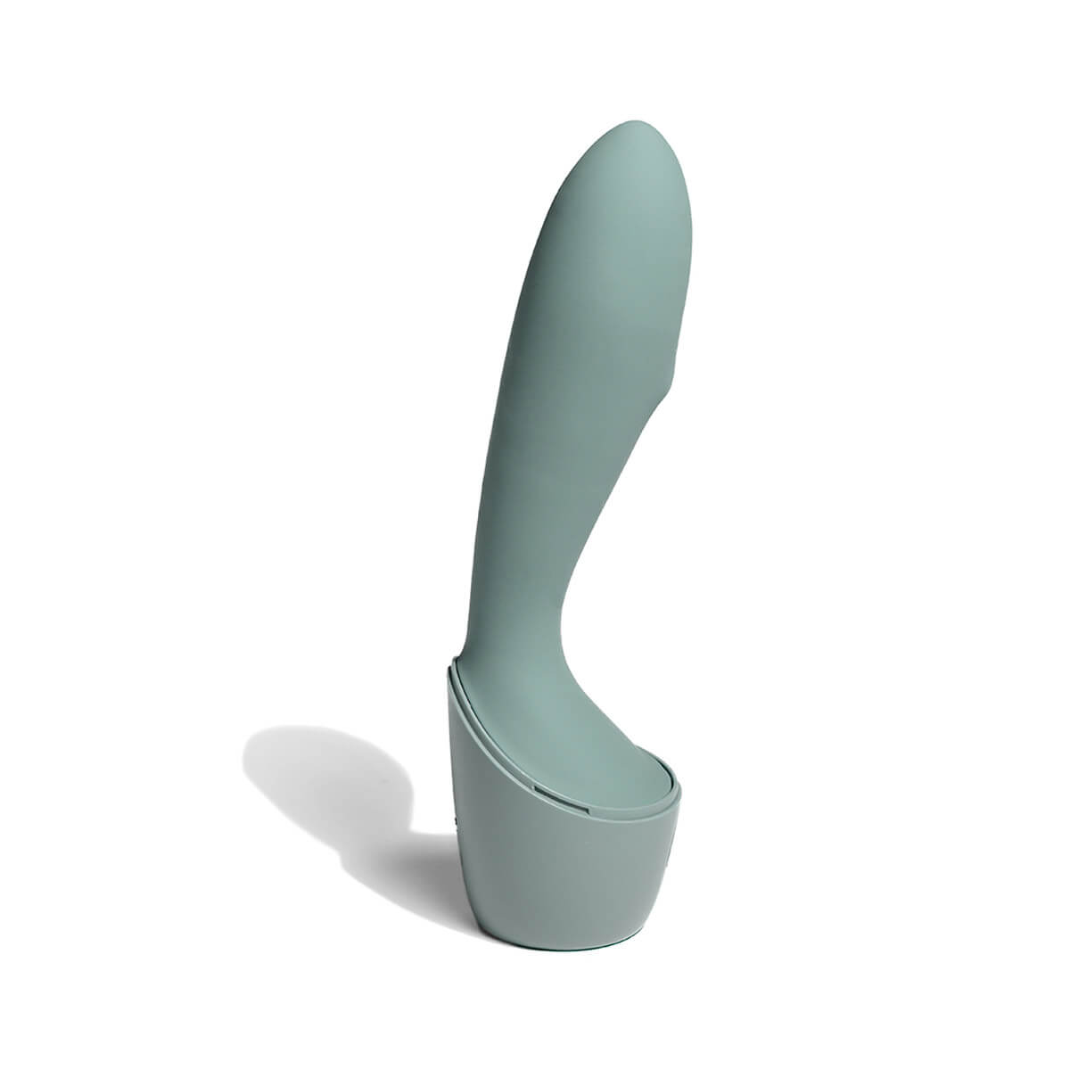 Army green robotic G-spot vibrator with stimulating rolling ball in the shaft Nudie Co