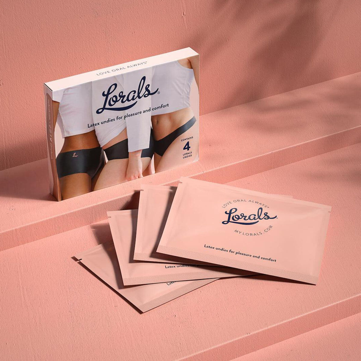 Pack of Lorals and 4 individually wrapped latex undies Nudie Co