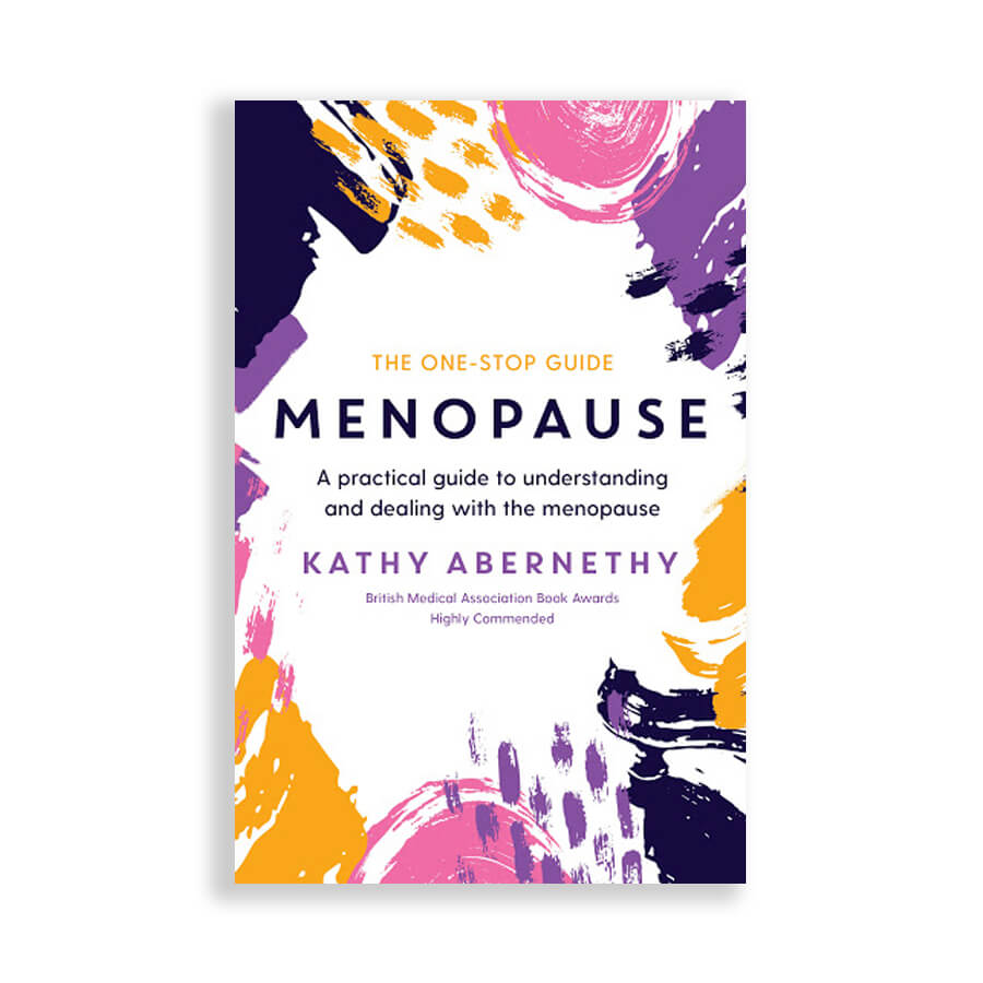 Book for education and support through menopause with colourful purple and orange cover Nudie Co