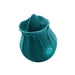 Dark green silicone flower-shaped vibrator with silicone tongue at the top for pinpoint stimulation Nudie Co