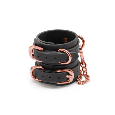 Vegan leather wrist cuffs for bondage play Nudie Co