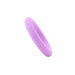 Side view of a bright purple silicone cock ring by Firefly Nudie Co
