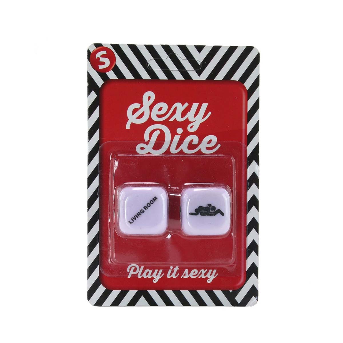 Red and black pack of two white dice for sexy play with partner Nudie Co