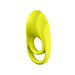 Yellow silicone vibrating cock ring with double band Nudie Co