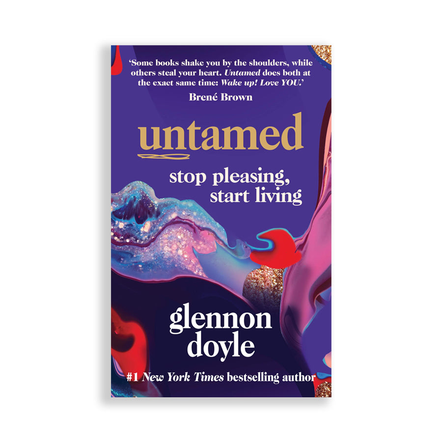 Book for empowering women and positivity with purple colourful ink and glitter paint cover Nudie Co