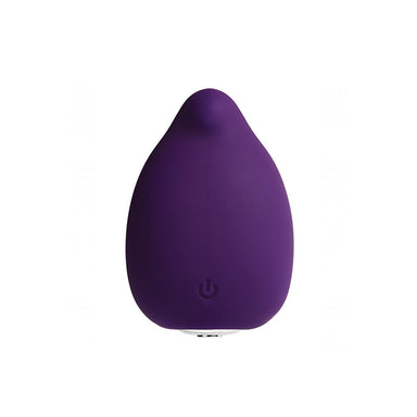 Purple silky-smooth silicone finger vibrator with a tip for pinpoint stimulation Nudie Co