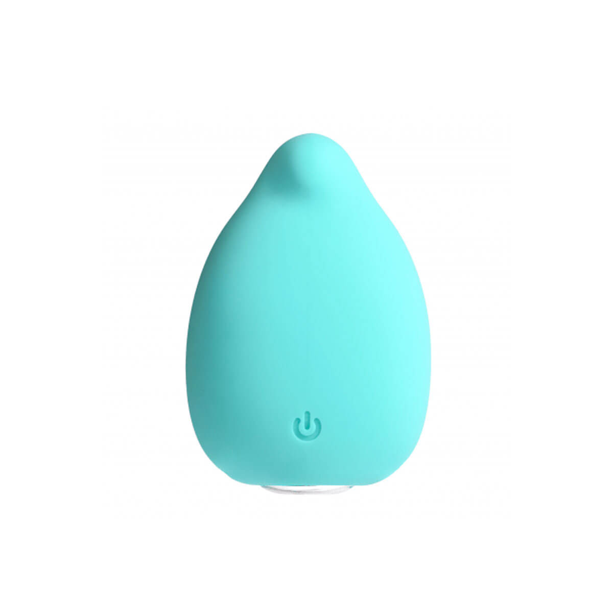 Turquoise silky-smooth silicone finger vibrator with a tip for pinpoint sensation Nudie Co