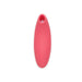 Front view of orange silicone air pressure clitoral stimulator with round opening Nudie Co
