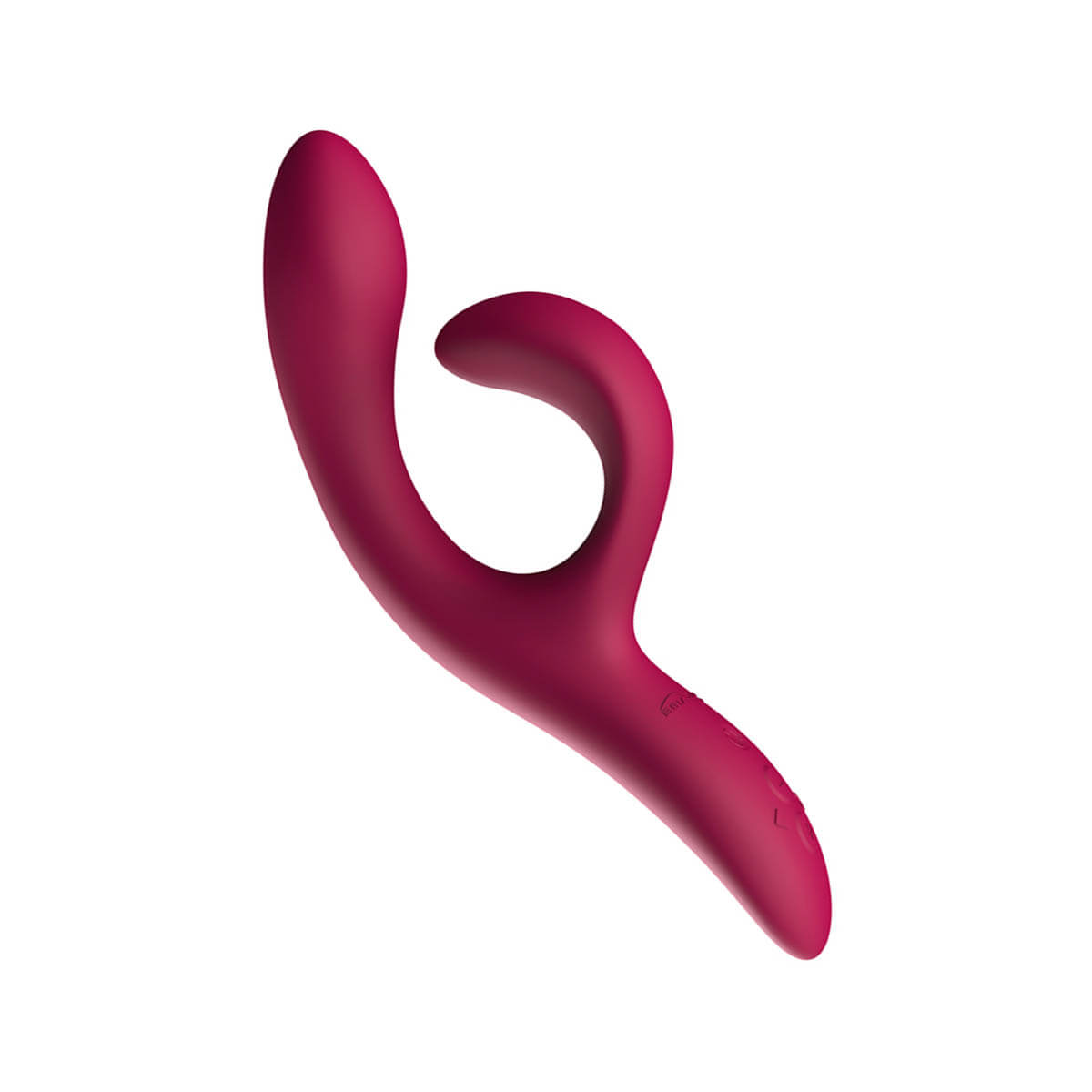 Red silicone vibrator with flexible tip for clitoris stimulation Nudie Co